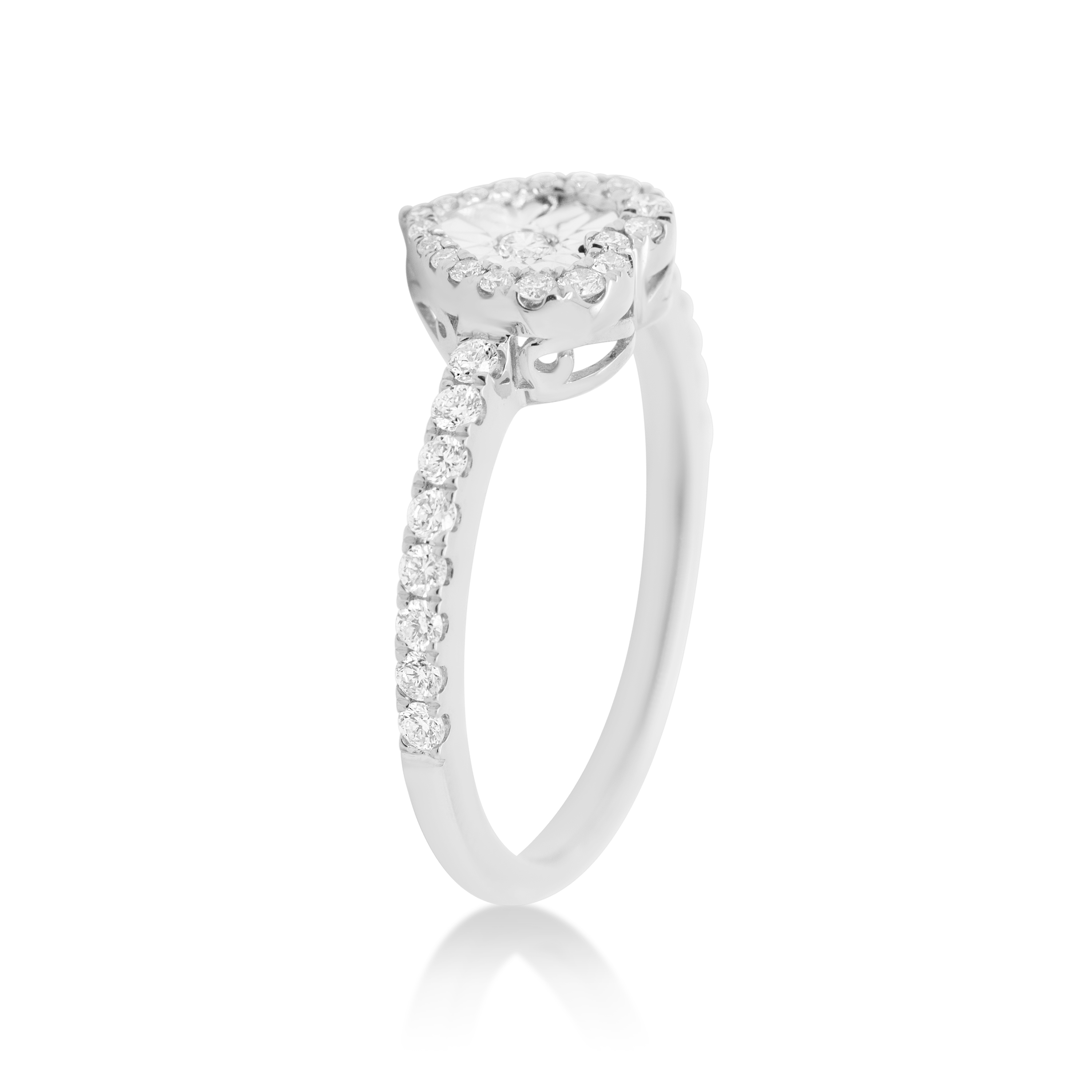 Diamond Heart Ring 0.40 ct. 14K White Gold